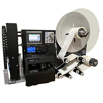 6985 Label Print and Apply with Tamp Blow Applicator