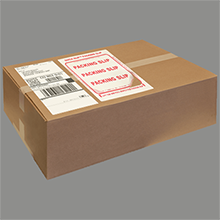 Quick Slip packing slip label print and apply to outside of box with shipping label