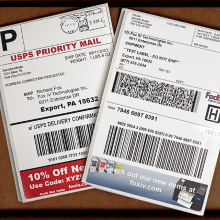Shipping Labels with Color